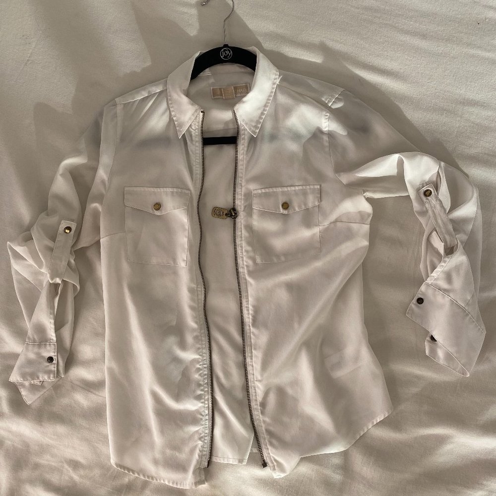 Michael Kors zip down shirt